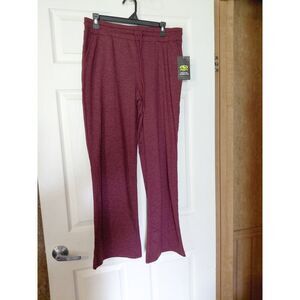 Womens Burgundy Flare Lounge Pants Wide Leg NWT M